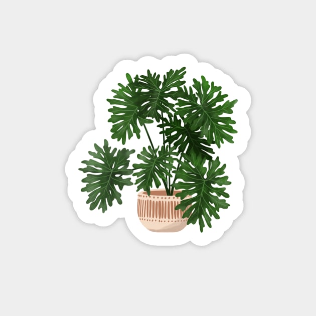 Philodendron Xanadu illustration Sticker by gusstvaraonica